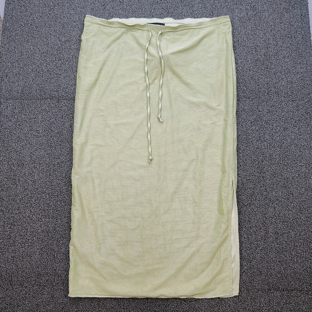 New Kendall & Kylie Pacsun Green Midi Skirt with Drawstring Waist Women's Med